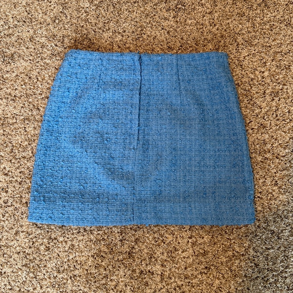 NWT Blue Tweed Blazer Skirt Set - Picture 6 of 6